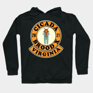 Cicada 2021 Brood X Virginia VA Hoodie